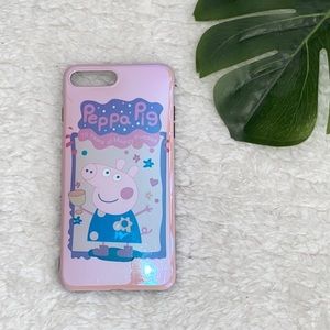 NWOT UO Pink Peppa Pig Reflective iPhone 6/7/8 Case